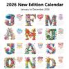 2026 Gem Art Desk Calendar 12-Month Planning Decoration, Personal Time Management Planner Goals Appointments Organizer