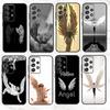 F-Fallen Angel Wings Art Phone Case For Samsung S25,S24,S21,S22,S23,S30,Ultra,S20,Plus,Fe,Note,10,9,5G Black Cover