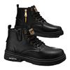 Martin Boots Men's Autumn and Winter 2024 New British Style High-top Heightening Non-slip, Waterproof and Wear-resistant Medium-top Tooling Shoes