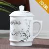 Jingdezhen Keramikk Med deksel Tekopper Håndmalt Blomstermønster Master Tekopp Boutiques Te-seremoni Tilbehør Tilbehør