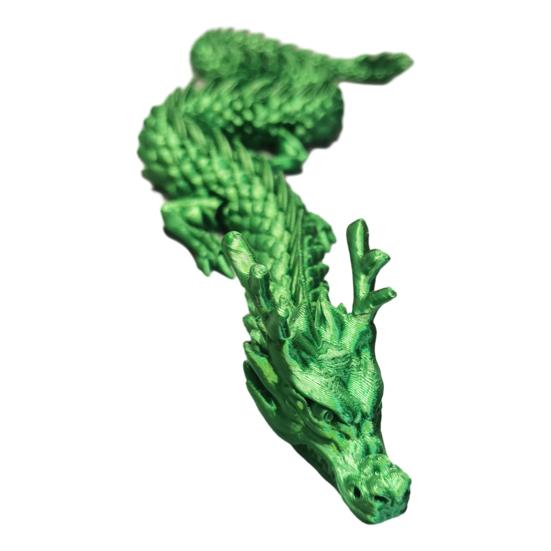 3D Printed Dragon Figure Action Toy Realistic Looking Vibrant Color Chinese Dragon