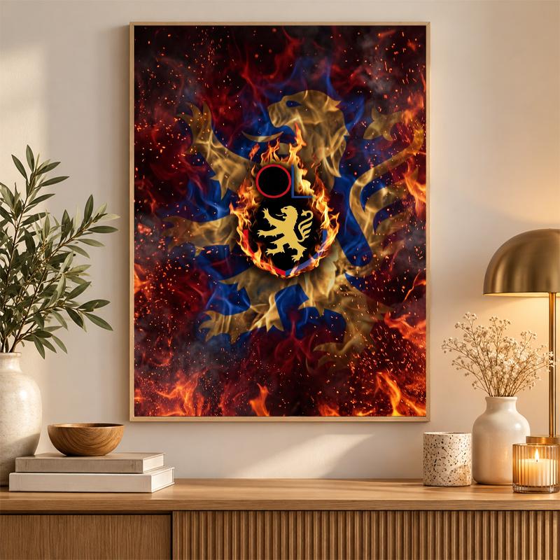 Lyon FC Diamond Painting Kit 5D Full Drill DIY Diamond Mosaic Wall Art Home Decor