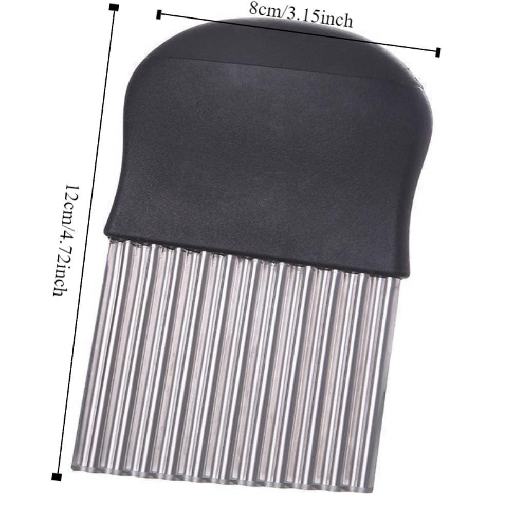 Stainless Steel Potato Chip Slicer Thickened Crinkle Cutter Kitchen Gadget Wavy Chopper Kitchen