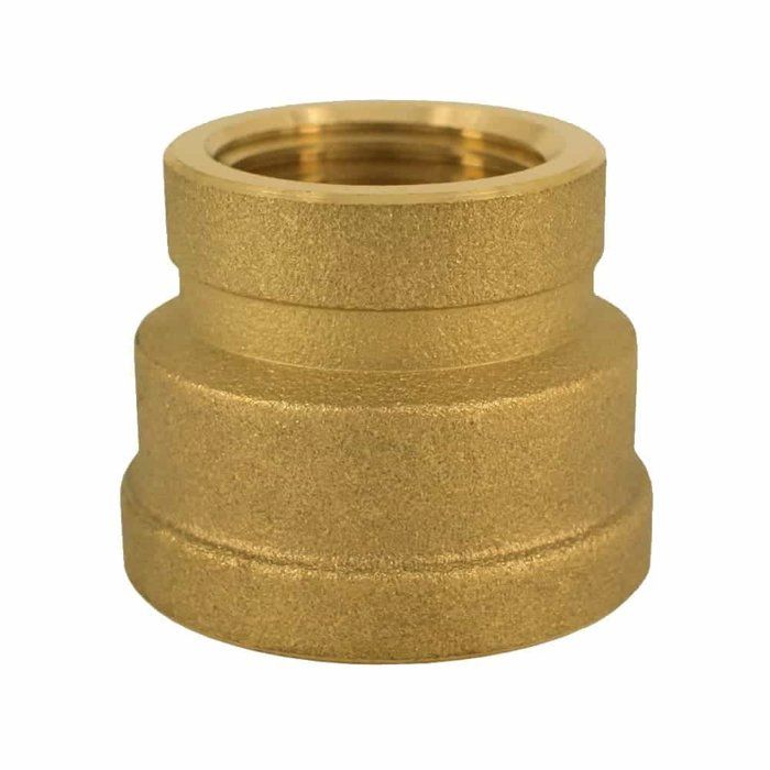 Muffe de réduction en laiton 1 1/2" x 1", Raccord fileté pour plomberie, Boni-Shop