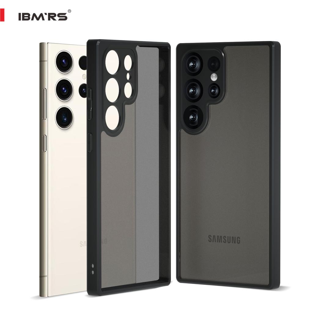 (Comes with wrist strap)IBMRS for Samsung Galaxy S23 Ultra Case, [Military Design]  Camouflage Hard Back Soft edgesTransparent Airbags Phone Case