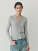 LE STUDIO Open Collar Knit Top (Lgy)