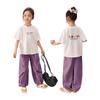 LUSON Girls' Loose-Fit Short Sleeve Summer T-Shirt