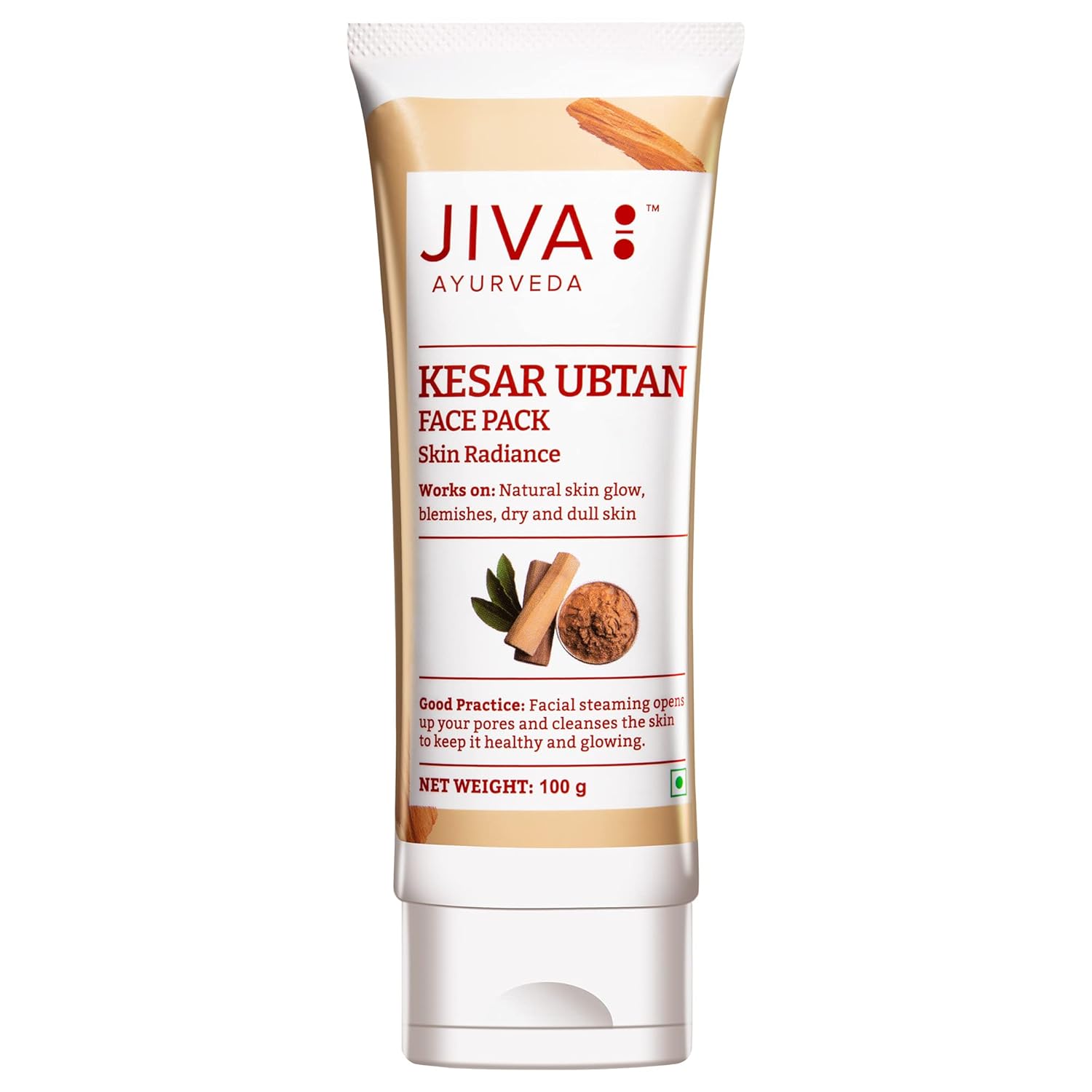 

Маска для лица Jiva Kesar Ubtan - 100 г (Упаковка из 2 шт.)