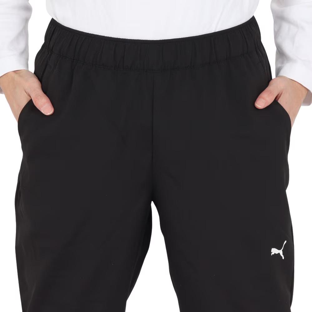 Puma Logo Mid Rise Solid Casual Pants Women bottoms 528893-01