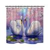 Shower Curtain Digital Printing Shower Curtain Landscape Bird Polyester Bathroom Partition Curtain Bathroom Four-Piece Set