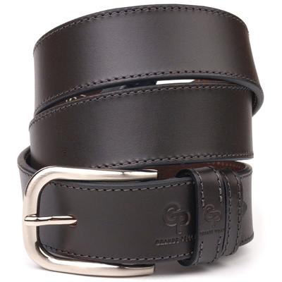Handsome Men's Leather Belt GRANDE PELLE Leather Belt 21460 Brown
