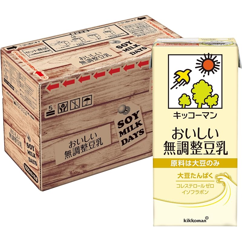 [] Kikkoman Delicious Unsweetened Soy Milk SOYMILK DAYS 1000ml x 6 bottles
