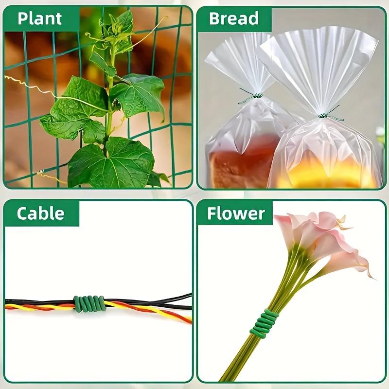 10m Gardening Cable Ties Plant Twine Green Flexible Bendy Garden Support Wire Cable Tie Reusable Rubber Coated Steel Wire