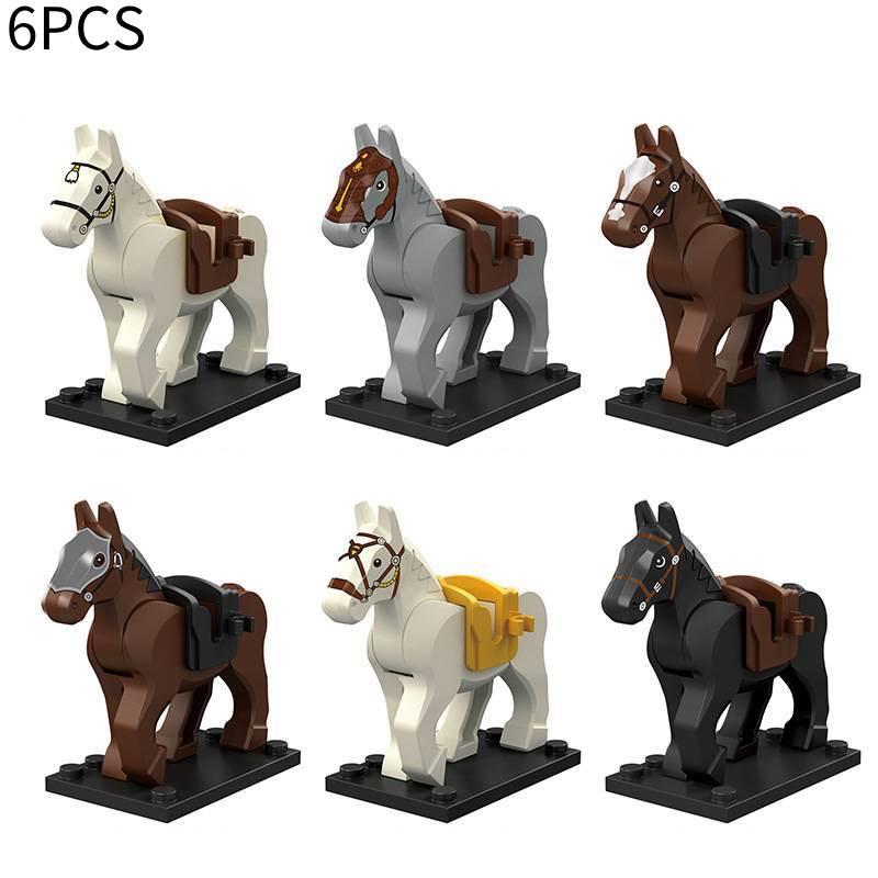 Horse Figure War Minifigures Building Block Model Desktop Decor Children Gift