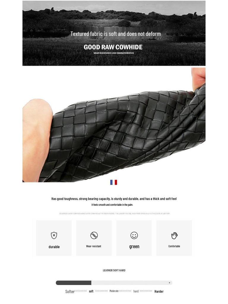 Herren Große Kapazität Weiches Leder Geflochtene Clutch & Geldbörse - Business & Freizeit Handtasche