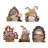 5 Pcs Mini Fairy Door for Tree Trunk Wall Decor