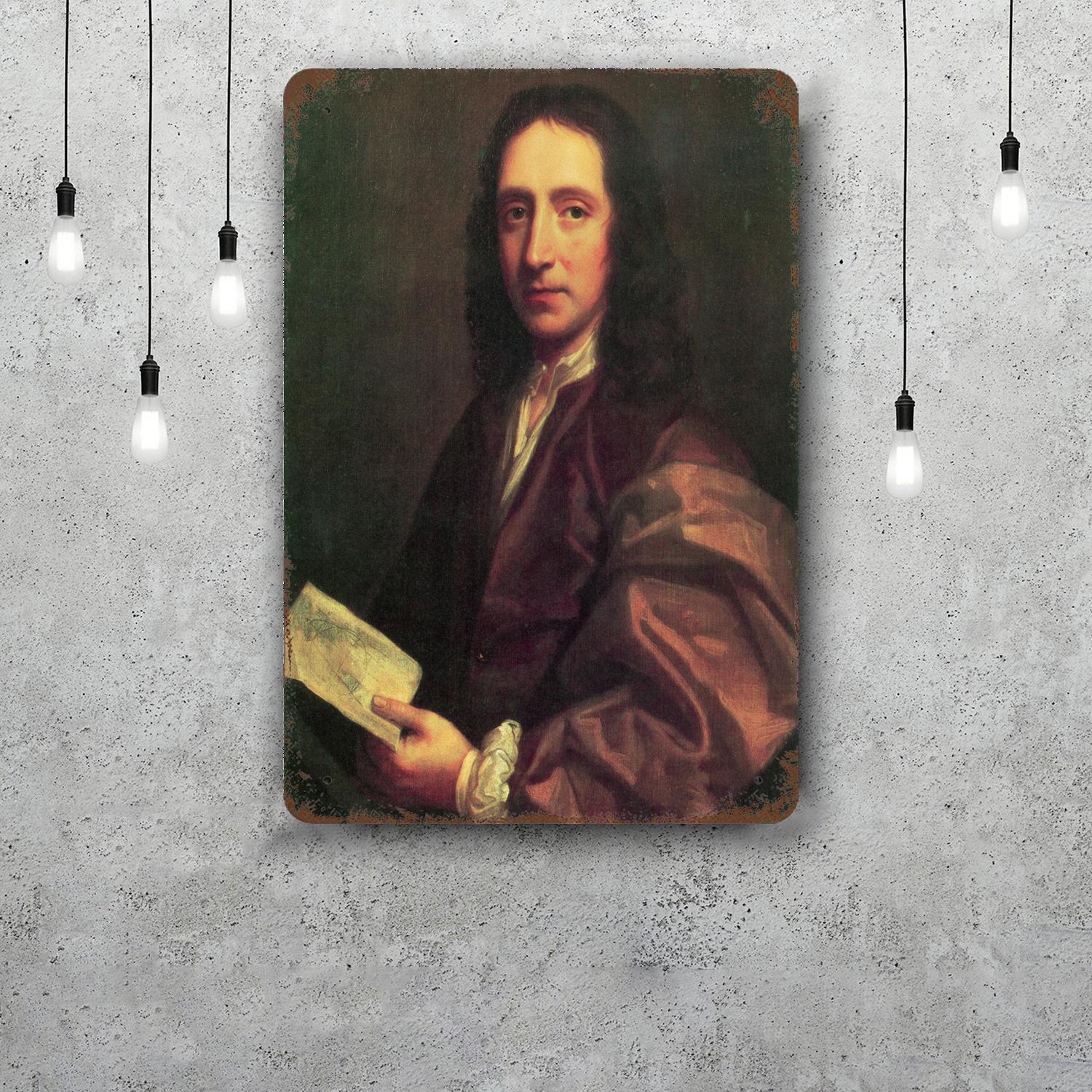 

sir isaac newton Metal Signs wall decor Vintage Tin Signs Captain Metal Poster Decor for Bar Pub Club Wall Decoration 20x30cm（7.8x11.8inch）