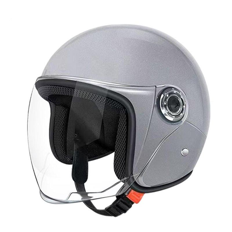 

Comfortable Fiberglass Half Helmet For Women Adult Men Motorcycle For Women Travel Road Trip Portable Hat Riding як показано кольору