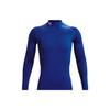 ColdGear T Shirts Men's Blue Half Turtleneck Moderate Straight Fit 1366072-400