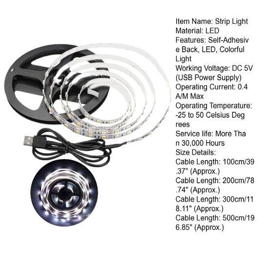 Strip Light LED Adjustable Long Standby Safe Flexible Time Improve Ambience High Brightness