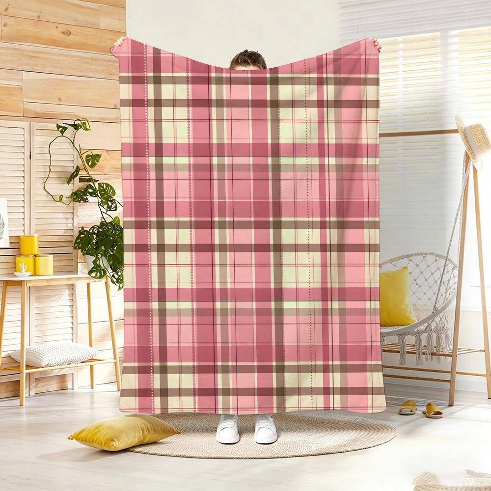 Retro Seamless Pattern Throw Lightweight 240G Flannel Blanket Soft Skin-Friendly For Summer Cooling