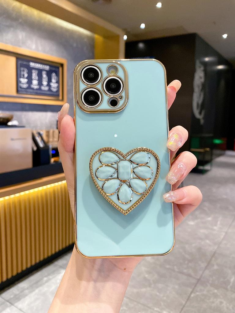 Plating Love Diamond Holder Phone Case For For Iphone 17 16 1 14 Plus 13 12 Mini 11 Pro Max X XS XR 7 8 SE2 SE3 Back Cover