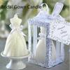 Candle Decoration White Romantic Elegant Boxed Bridal Bride Gown Dress Design Candle Wedding Party Home Decor Wedding Decoration