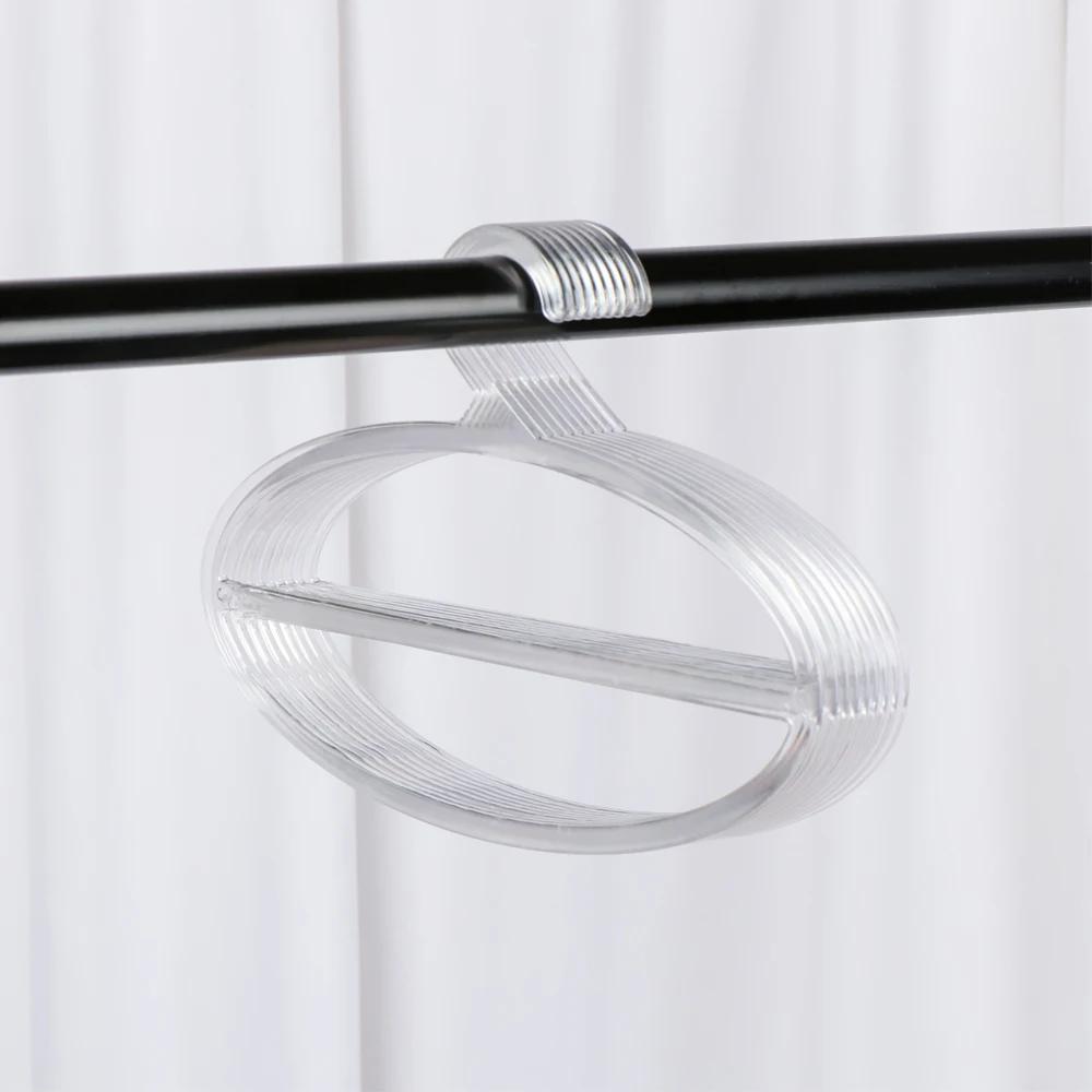 10PCS Circle Shape Coat Hanger Multifunctional Scarf Belt Tie Clothes Display Slots Holder Organizer Space Saving