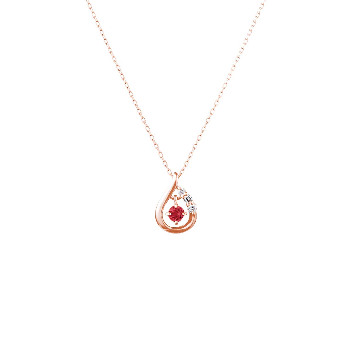

Yondo K18 pink gold necklace 151631223107 canal4℃ (Canal Sea) [July birthstone] (PG)