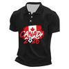 Men's Casual Soccer Print Quick Dry Polo Shirt Lightweight Mesh Breathable Short Sleeve Top for Outdoor Sports and Daily Wear