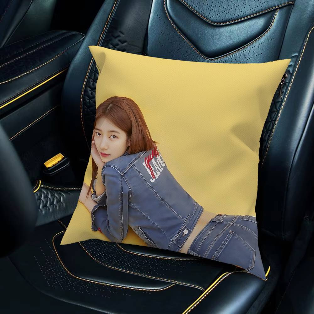 KPOPBBae Suzy Pillow Case Sofa Decorative Home Doublesided Print Plush Square Throw Pillow Cushion Cover