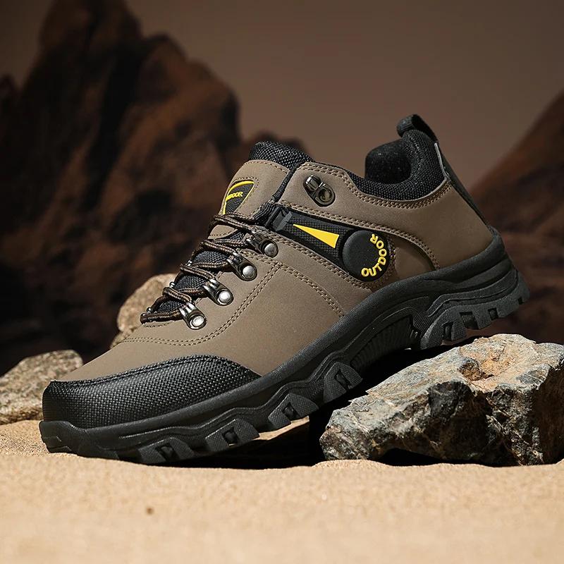Fashion Men's Mountaineering Shoes Casual Comfortable Travel Hiking Outdoor Running Shoes Student Lace Up Walking Sneakers Zapatillas