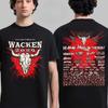 Hot Wacken Open Air Marca di Moda Unisex Maglietta in Cotone Estiva Manica Corta Lusso Casual Vintage