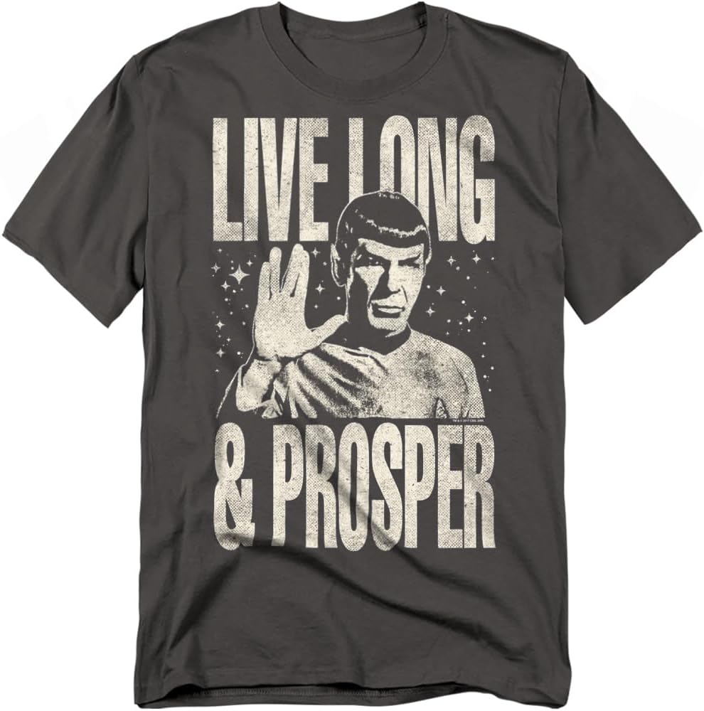 

Popfunk Star Trek Live Long & Prosper T Shirt Charcoal S разноцветный