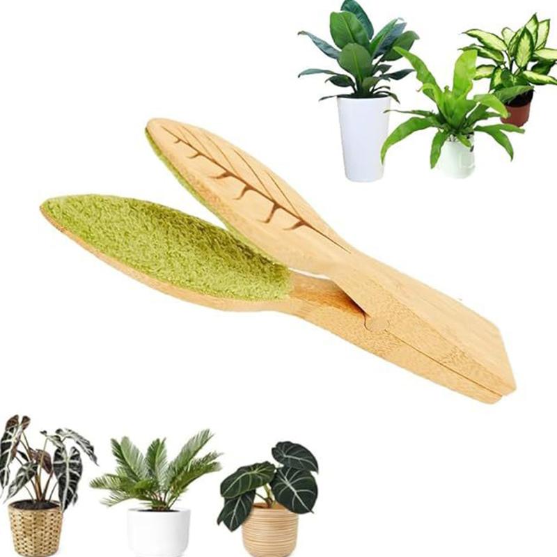 

Leaf Cleaning Tongs Plant Leaf Cleaning Brush For Wood Handle Wood Plant Leaf Cleaning Tongs Cleans Both Sides Of Leaves Brush 1pcs