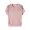 2026 New Style Summer Knitted T-Shirt for Middle-Aged and Elderly Women