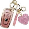 Key Fob Cover with Diamond Keychain, Car Key Shell for Women, Compatible with BMW X1 X3 X4 X5 X6 1 2 4 5 6 7 M3 M5 M6 GT3 GT5 G30 F10 F15 F16 F20