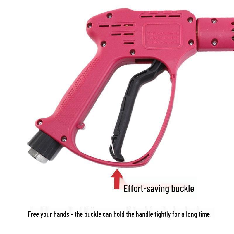 Stainless Steel High-Pressure Car Wash Water Gun with Anti-Tangle Design and Ceramic Valve, Pressure Resistant up to 350 kg.