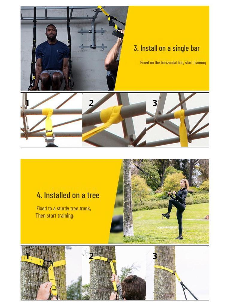 TRX P3 Suspension Training Remmar: Hemmaträning Motståndsband & Yoga Utrustning