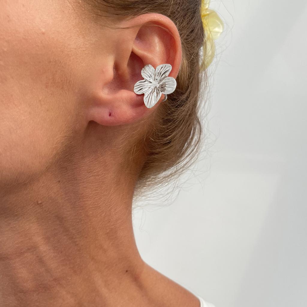 Ingemark 1pz Semplice Orecchino a Clip a Forma di Stella Marina Fiore per Orecchio da Donna Non Perforante Falso Cartilagine Luna Capesante Gioielli Regalo