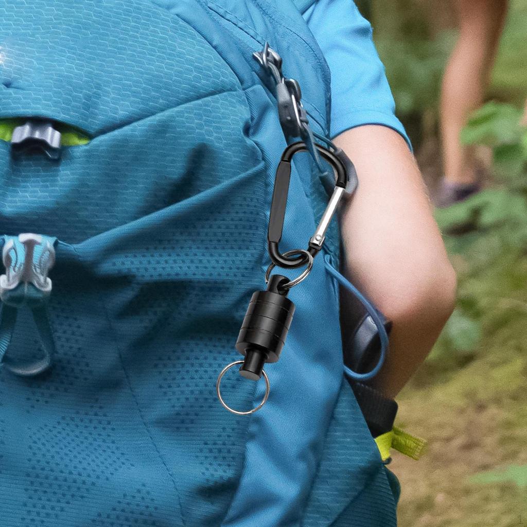 Carabiner Clip Metal Net Release Holder for Hammocks Climbing Swing Blue