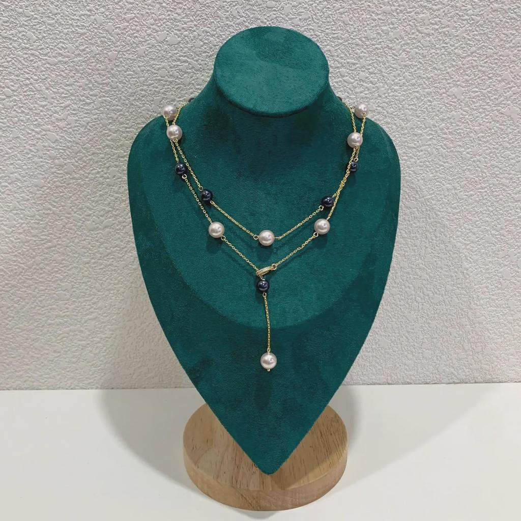 New Starry Pearl Necklace: Fashionable, Versatile, Adjustable Sweater Chain for Autumn and Winter