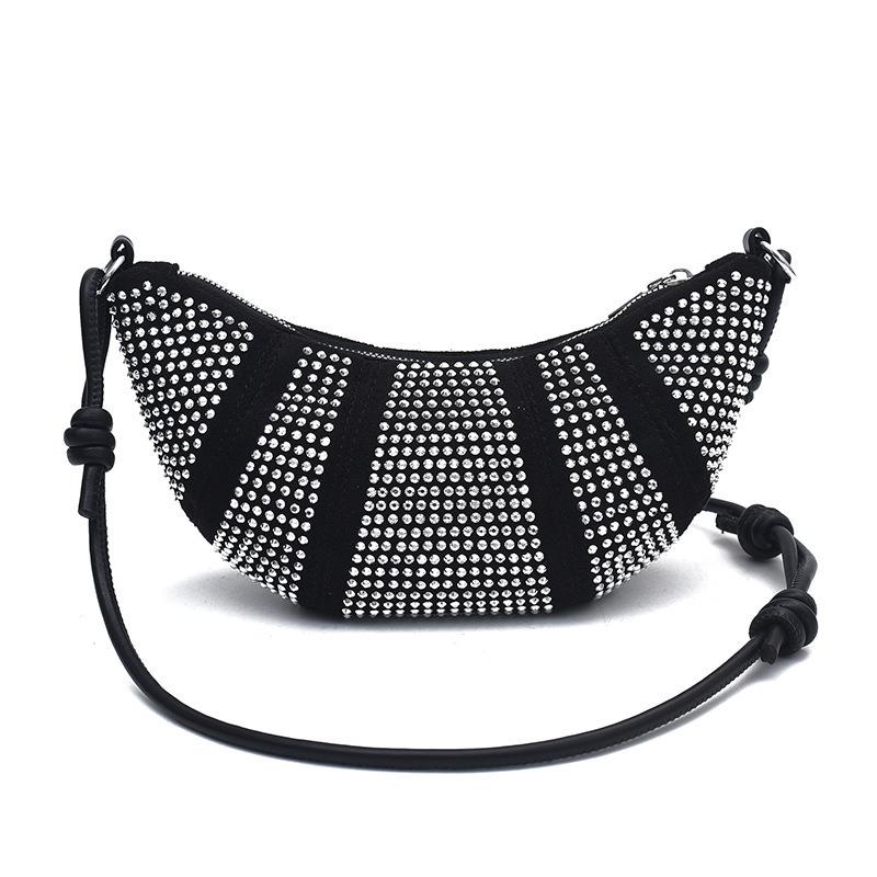 Women's cute bag fashion rivet crossbody single shoulder bag