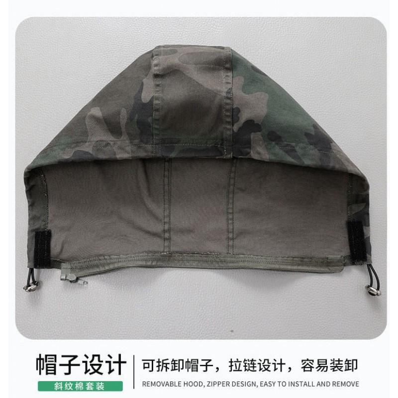 Mens Camouflage Cycling Jersey Set Breathable Wear-resistant Work Outdoor Printable Uniform