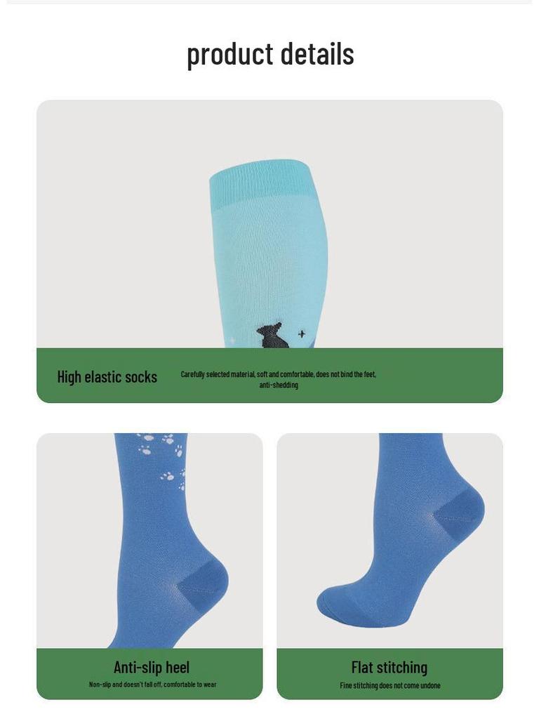 Summer Compression Knee-High Socks for Fitness, Cycling, and Sports