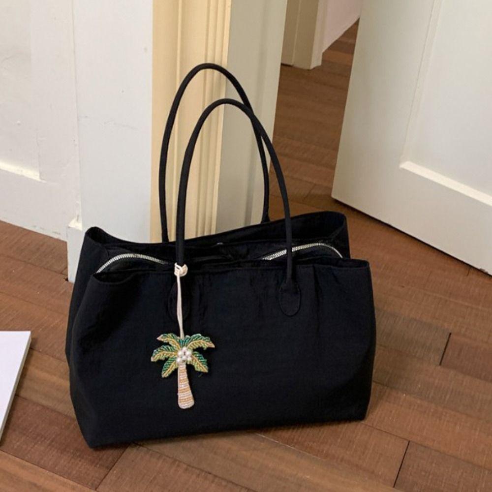 Elegant Nylon Tote Bag Waterproof Computer Bag Top-handle Nylon Shoulder Bag Shopping