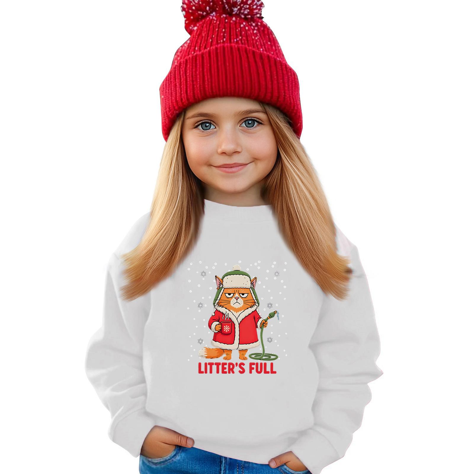 

Kids Sweatshirt Boys Girls Crewneck Sports Sweatshirt Casual Pullover Sweatshirt Sports Shirt 150 белый