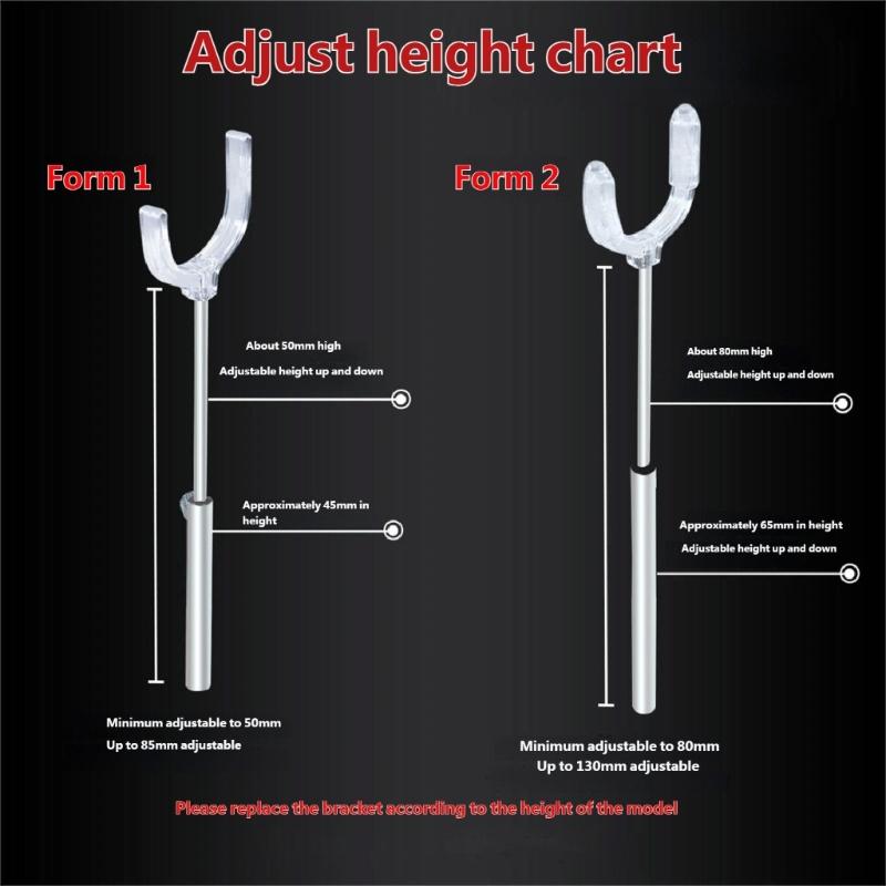 Adjustable Height Doll Stand With Wavy Base For Stable Doll Display And Action Figure Photography Accessories