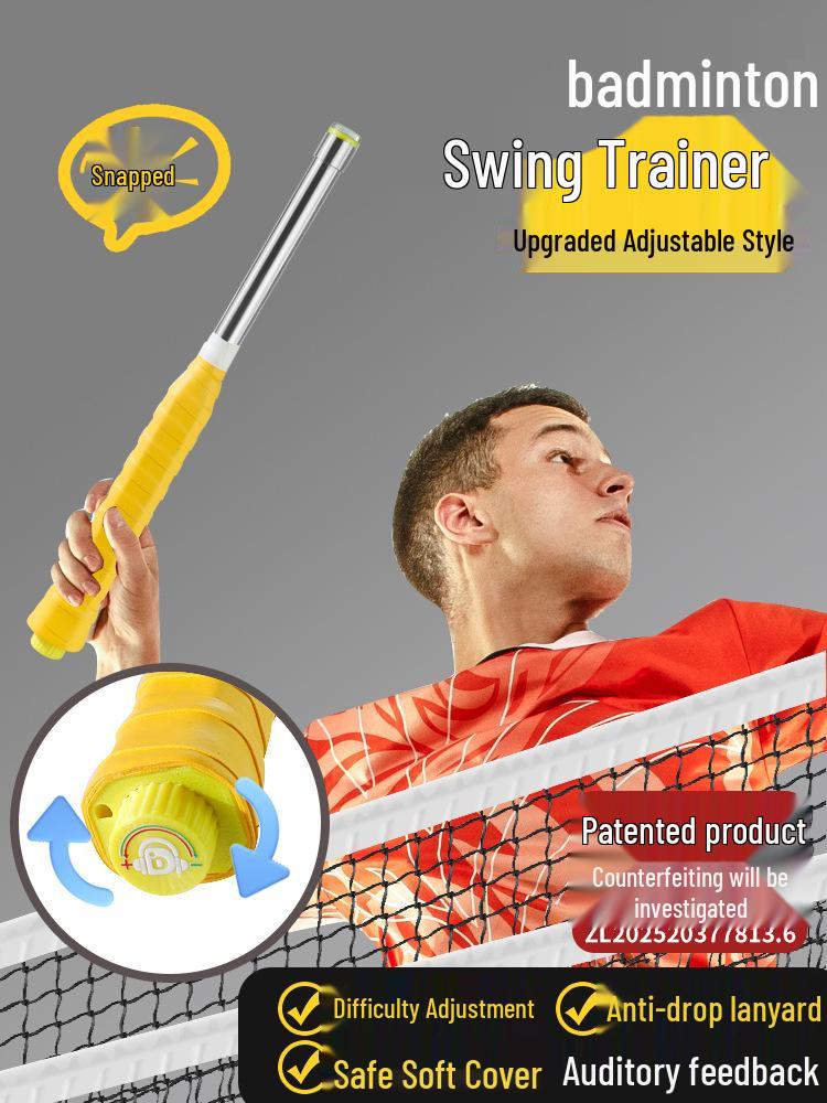 Adjustable Force Badminton Training Device with Precise Feedback and Efficient Swing