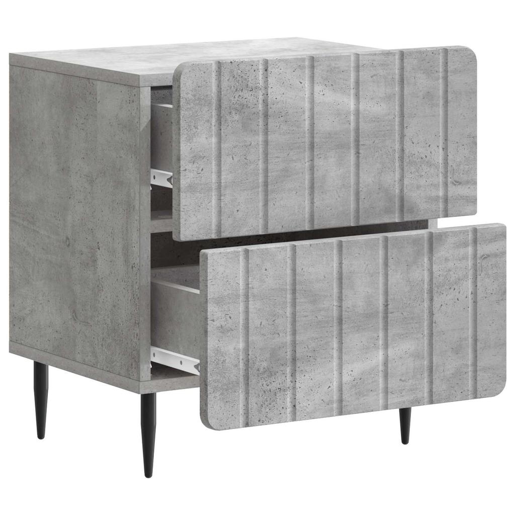 Nightstand Concrete Gray 43 x 34.5 x 49.5 cm Particleboard